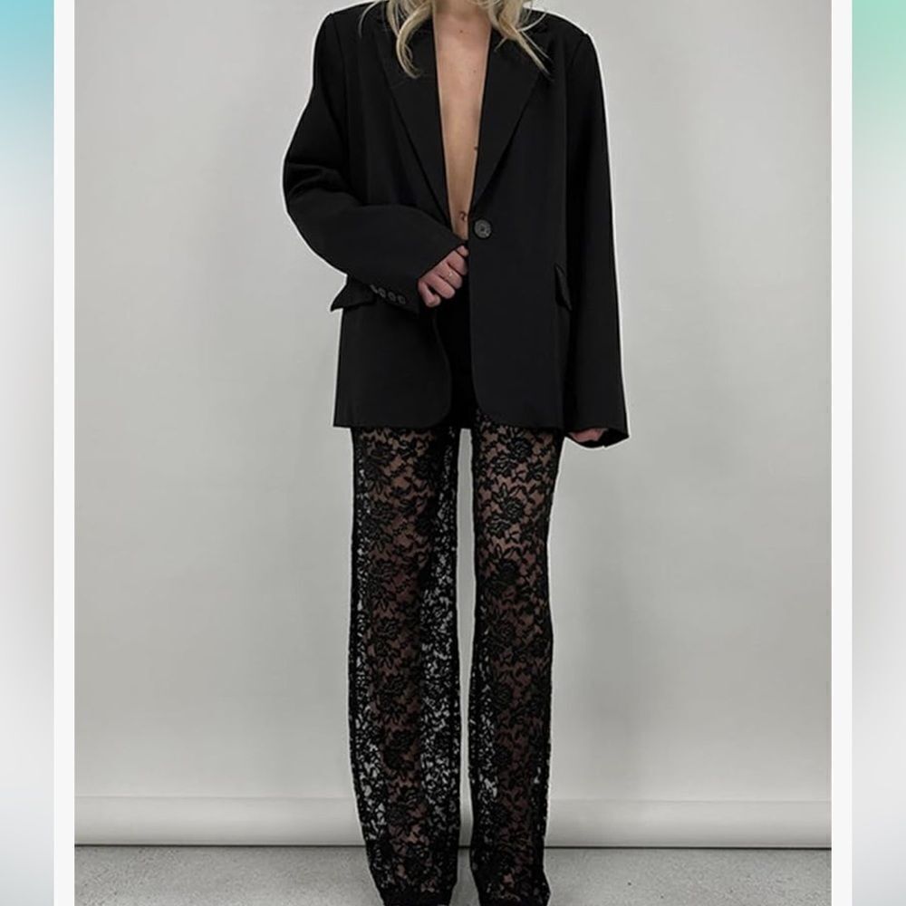 Black lace  pants